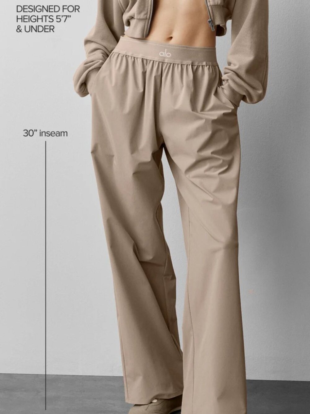 ALO Yoga Suit Up Trouser Gravel Color👩🏻‍💼Womans Regular 30 inches Pants🎁